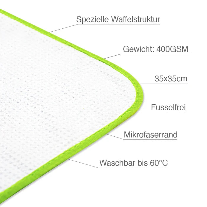 "Streak Buster" - Glas Reinigungstuch, 400GSM, 35x35cm